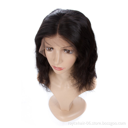 Popular Style Peruvian Human Hair Lace Front Wig, Short Curly Human Hair Wigs For Black Women